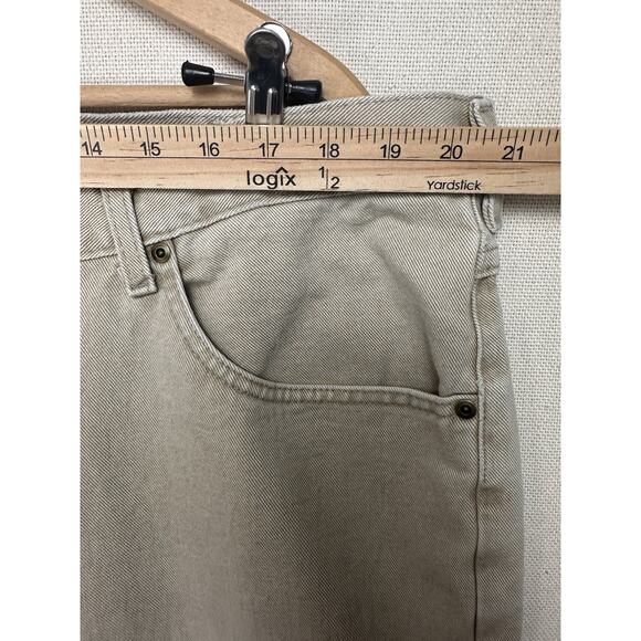 Vtg L.L. Bean Men’s 34x32 Double L Natural Fit Jeans Union Made USA Beige Work - Picture 6 of 13
